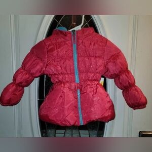 Pink Platinum Girls Size 4T Pink Puffy Coat w/Hood.